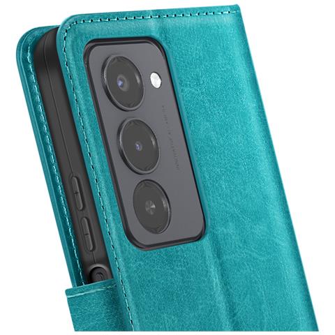 Custodia A Portafoglio Per Xiaomi Redmi 15 5g Con Cinturino Da Polso E Funzione Stand, Blu Petrolio - Foto 2