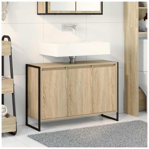 Mobile da Bagno Sonoma 90 x 30 x 60 cm Legno multistrato - Foto 2