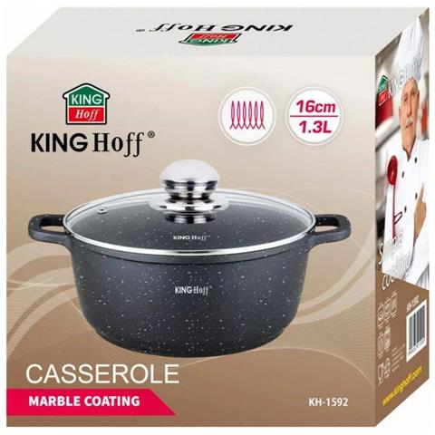 KH-1592 Pentola bassa da forno rivestita in marmo da 16 cm - Foto 7