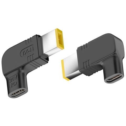 Adattatore Angolato Pd Trigger Da Usb-c Femmina A Spina Quadrata 20v (confezione Da 2) Compatibile Con Lenovo - Foto 2