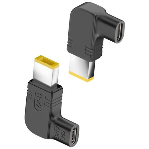 Adattatore Angolato Pd Trigger Da Usb-c Femmina A Spina Quadrata 20v (confezione Da 2) Compatibile Con Lenovo - Foto 3