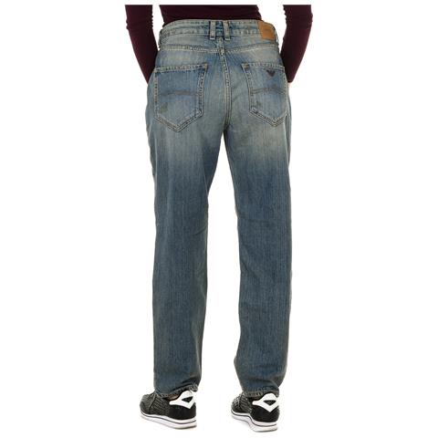 Pantaloni Lunghi In Denim Effetto Consumato E Strappato Da Donna 6y5j13-5d2yz - Foto 2
