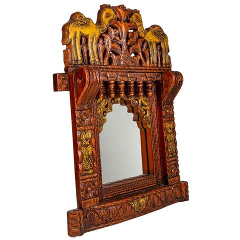 Specchio In Legno 51x68x10h - Foto 1