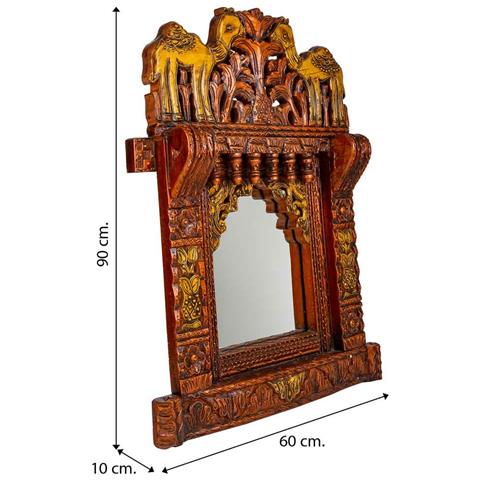 Specchio In Legno 51x68x10h - Foto 7