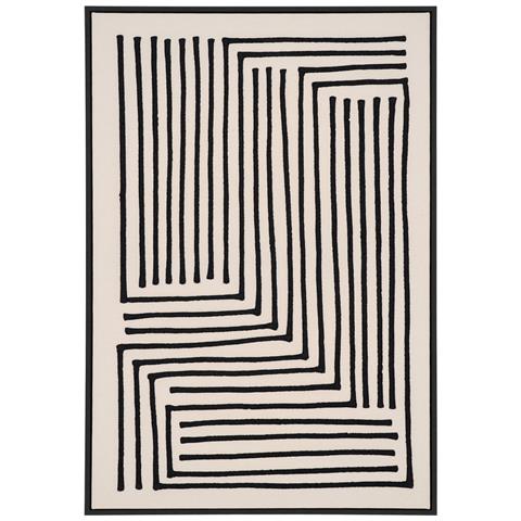 Stampa Su Tela Lipari No. 3 — Nero E Beige 60×90 Cm - Foto 1