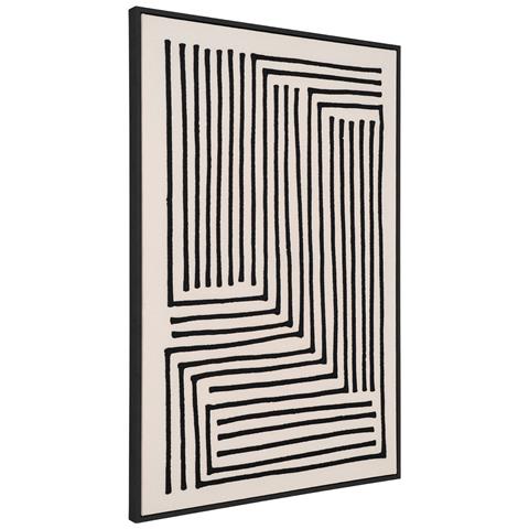 Stampa Su Tela Lipari No. 3 — Nero E Beige 60×90 Cm - Foto 2