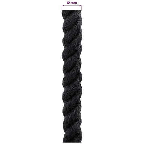 Corda Nero 1,2 x 1,2 x 25000 cm Cotone - Foto 5