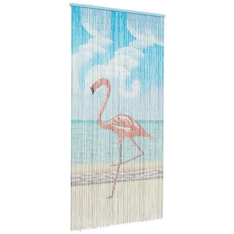 Tenda per Porta Antinsetti multicolore 200 x 100 cm Bambù - Foto 1