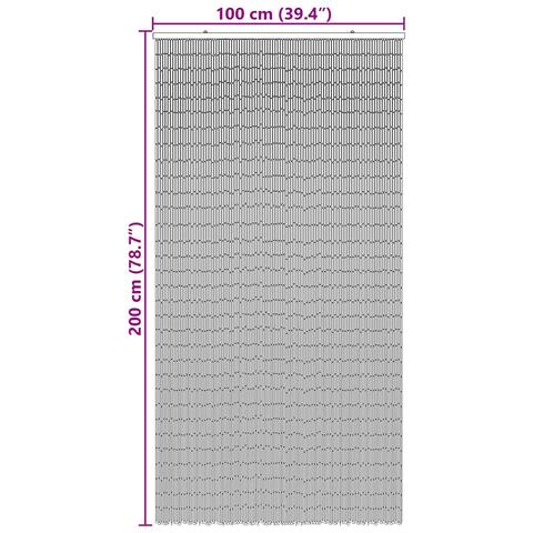 Tenda per Porta Antinsetti multicolore 200 x 100 cm Bambù - Foto 5