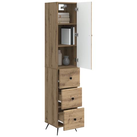 Set di armadi 2 pcs Rovere Artigianale 34,5 x 34,5 x 90 cm - Foto 2
