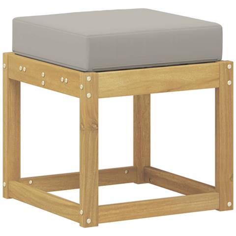 Panca da esterno con cuscino Bianco 43 x 43 x 45 cm - Foto 1