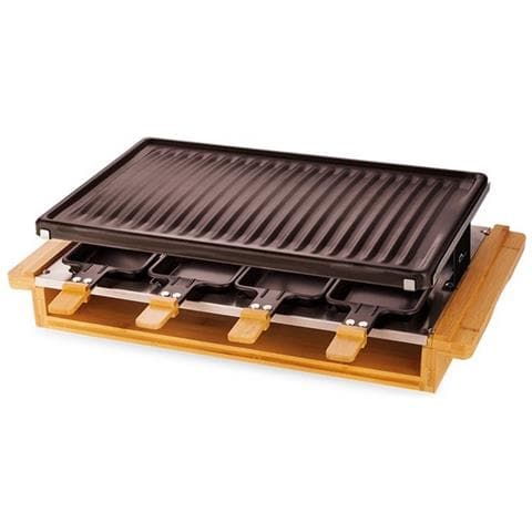 8501 barbecue per l'aperto e bistecchiera Grill Da tavolo Elettrico Nero, Acciaio inox, Legno 1200 W - Foto 1