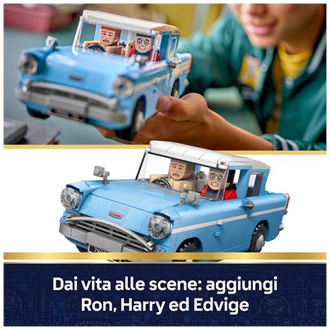 Harry Potter 76470 Ford Anglia Volante Incantata, Macchina Giocattolo con 3 Personaggi, Regalo per Bambine e Bambini 14+ - Foto 2