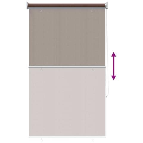 Tenda a Rullo Esterno Blocco UV 90% Tortora 60 x 140 cm HDPE - Foto 9