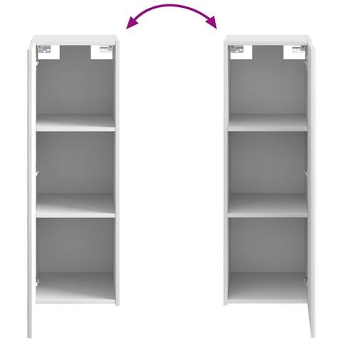 Set di mobili per il bagno 2 pz Bianco Lucido - Foto 10