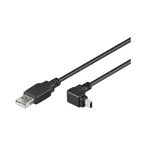 ICOC MUSB-AA-018ANG - Cavo USB 2.0 A maschio / mini B maschio 90° 1,8 m Nero - Foto 1