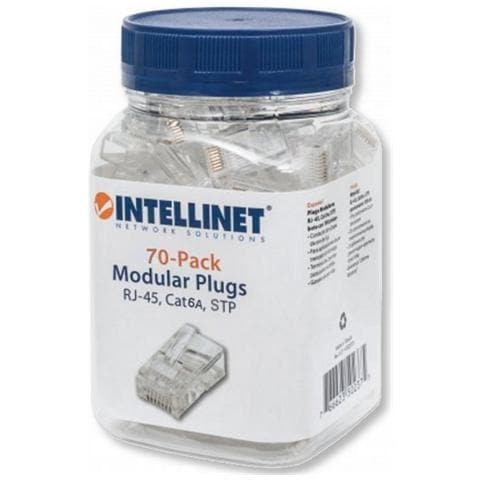 IWP-JAR-C6A - Confezione 70 plug RJ45 STP per Cavo Rigido / Flessibile Cat. 6A - Foto 1