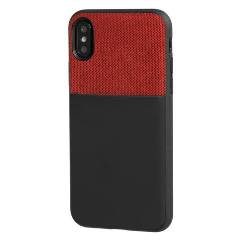 Duo Pocket, Cover Bicolore Con Inserti Metallici - Apple Iphone X - Nero / rosso - Foto 2