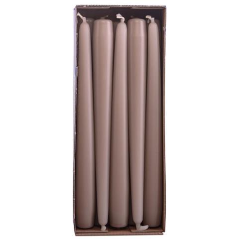 Set 10 Candele Coniche 25 Cm Tortora - Foto 1