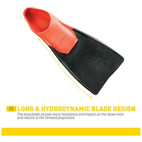 Finis Long Floating Pinne, Nero / rosso, 35-37 - Foto 2