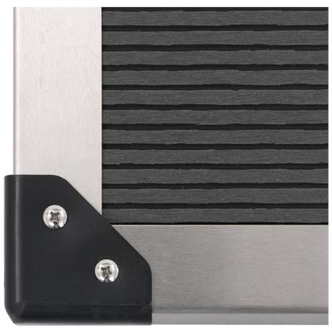 Piatto Doccia Da Esterni In Wpc E Acciaio Inox 80x62 Cm Grigio - Foto 2