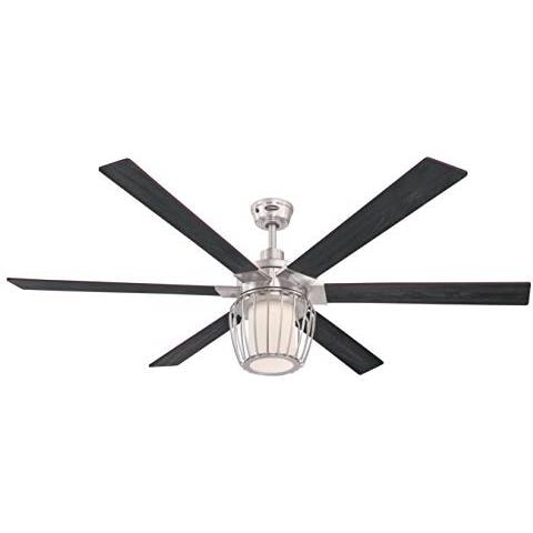 Willa Ceiling Fan, Brushed Nickel, 153 Cm - Foto 1