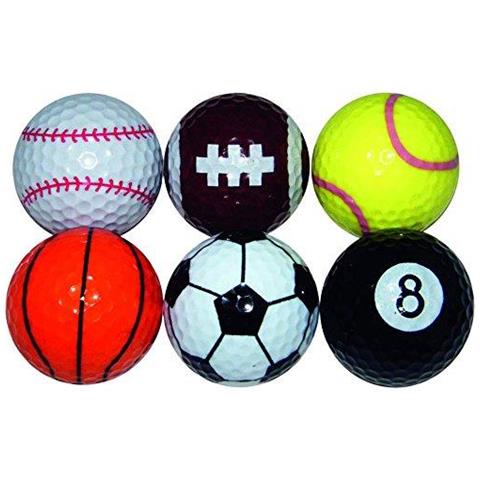 Novelty Golf Balls - Multi Sport (pacchetto Di 6)  - Foto 3