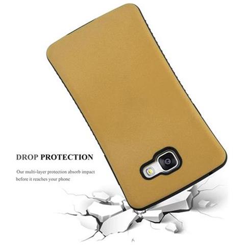 Custodia Compatibile Con Samsung Galaxy A5 2016 In Marrone Oro - Hard Case Coperchio Protettivo Small Waist Con Supporto In Gomma Antiscivolo - Foto 8