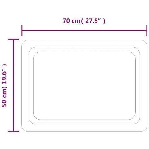 Specchio Da Bagno Con Luci Led 70x50 Cm - Foto 8