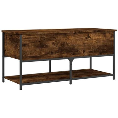 Panca Portaoggetti Rovere Fumo 100x42,5x47 Cm Legno Multistrato - Foto 2
