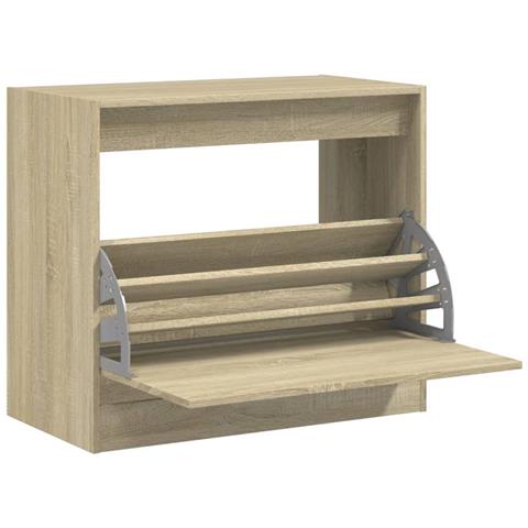 Scarpiera Rovere Sonoma 80x42x69 Cm In Legno Multistrato - Foto 2
