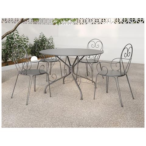Tavolo Rotondo per Esterno di Design in Metallo Made in Italy