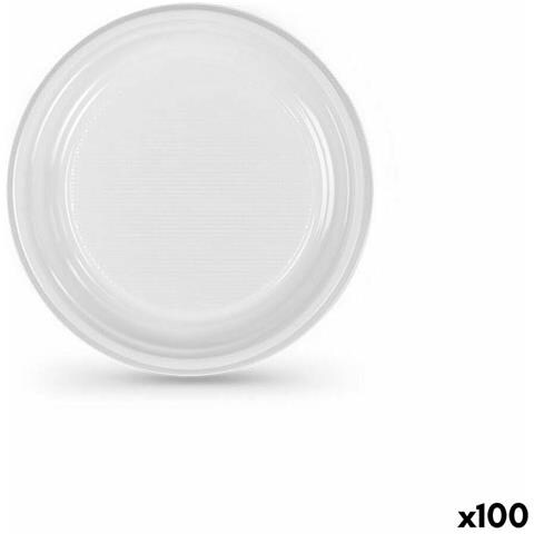 Set Di Piatti Riutilizzabili Algon Bianco Plastica (6 Unità) - Foto 1
