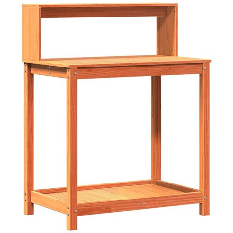 Tavolo Invaso Con Ripiani Marrone 82,5x50x109,5cm Massello Pino - Foto 2