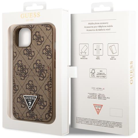 Cover Per Iphone 14 Plus Pu 4g Portacarte, Marrone - Foto 3