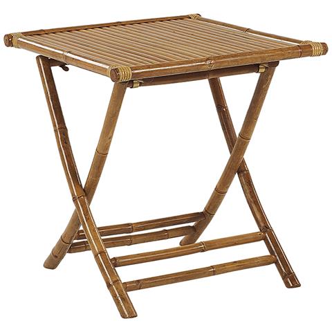 Tavolo Da Giardino Bambù Chiaro 70 X 70 Cm Molise - Foto 6