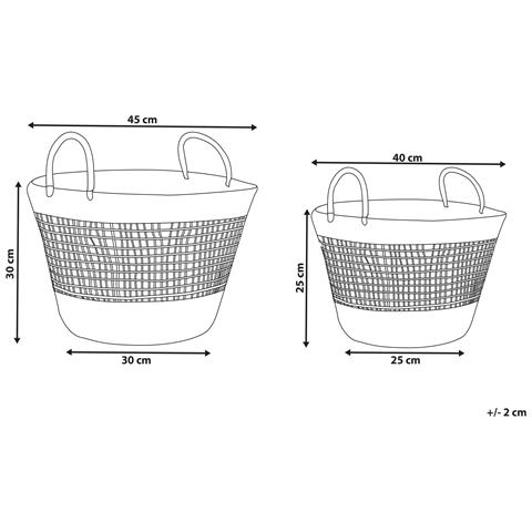 Set Di 2 Cestini Arowana Alghe Marine Naturale - Foto 9