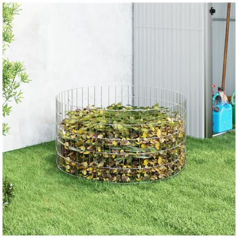 Compostiera Da Giardino 100x50 Cm In Acciaio Zincato - Foto 1