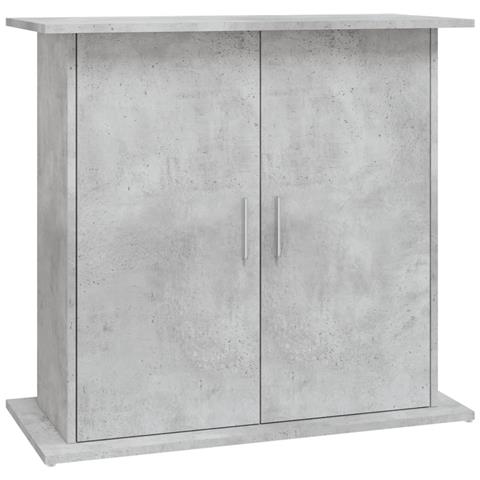 Supporto Acquario 81x36x73 cm Legno Multistrato Grigio Cemento - Foto 1