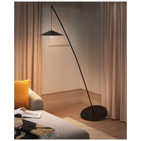 Lampada Da Terra Led Metallo Nero Comalie - Foto 1