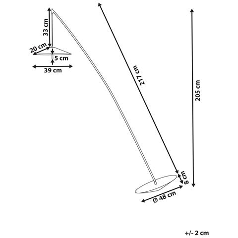Lampada Da Terra Led Metallo Nero Comalie - Foto 7