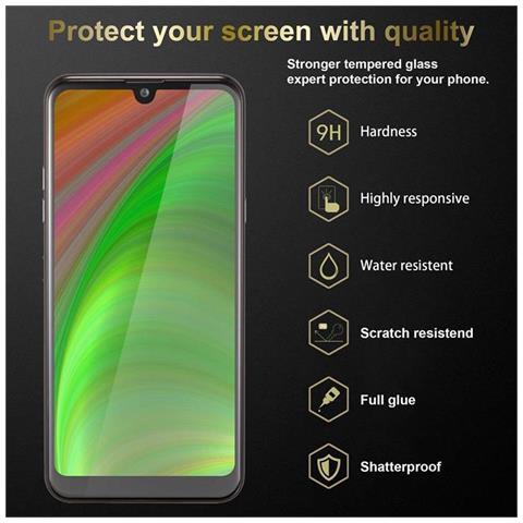 3x Pellicola Armatura A Schermo Intero Compatibile Con Lg K50 In Trasparente Con Nero - 3x Vetro Temperato (tempered) Di Protezione Del Display In Durezza 9h Con 3d Touch - Foto 2