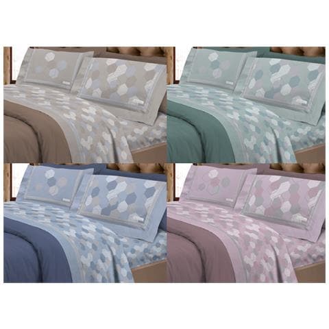 Completo Lenzuola Letto Calda Flanella 100% Cotone Disegno Bologna Piazza E Mezza Beige - Foto 2