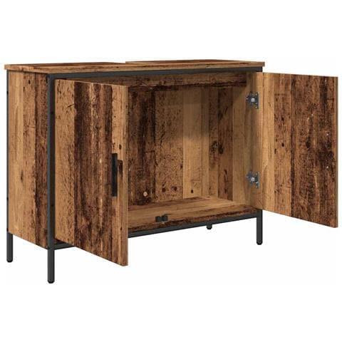 Mobile Sottolavabo Legno Antico 80x30x60 Cm Legno Multistrato - Foto 2