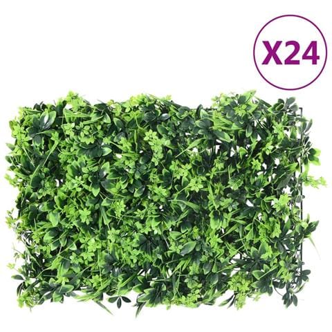 Recinzione Foglie Artificiali24 Pz Verde 40x60 Cm - Foto 1