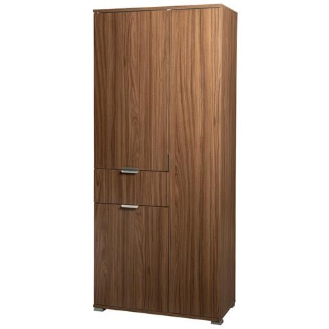Armadio A 3 Ante Con Cassetto Centrale In Nobilitato Bilaminato Linea Classic - Brown - Foto 1