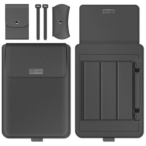 Custodia Per Laptop, Custodia Protettiva In Pelle Pu Grey 13-14 Pollici - Foto 3