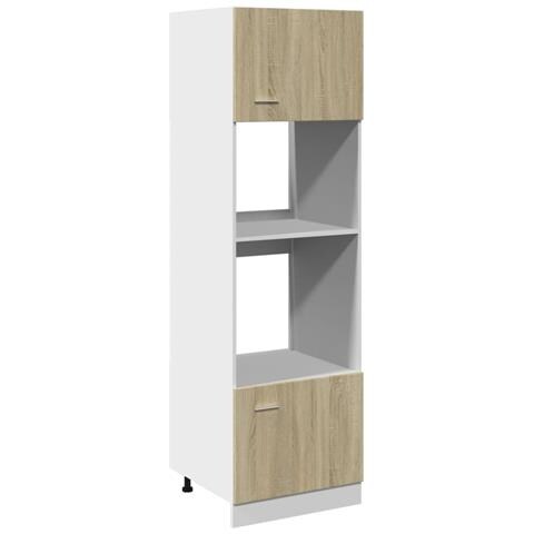 Mobile per Microonde “Lyon” Rovere Sonoma 60x57x207 cm - Foto 1