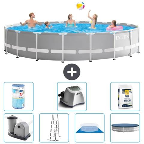 Piscina Fuori Terra - In Giro - 610x132 Cm - Grigio - Include Accessori Coordinati A2352 - Foto 1