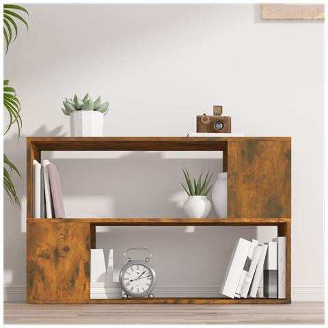 Lusso Casadino - Libreria Rovere Fumo 100x24x63 Cm In Legno Multistrato - Foto 2